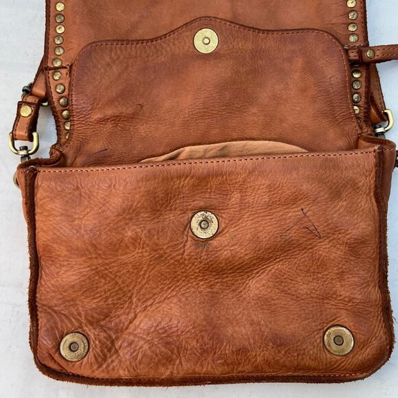 Sundance Brown Leather Studded Crossbody Bag - Picture 3 of 13